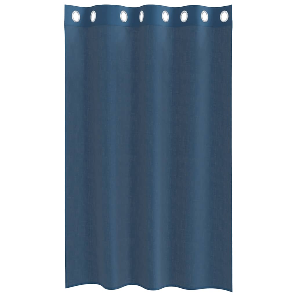 Voile Curtains with Grommets 2 pcs Royal Blue