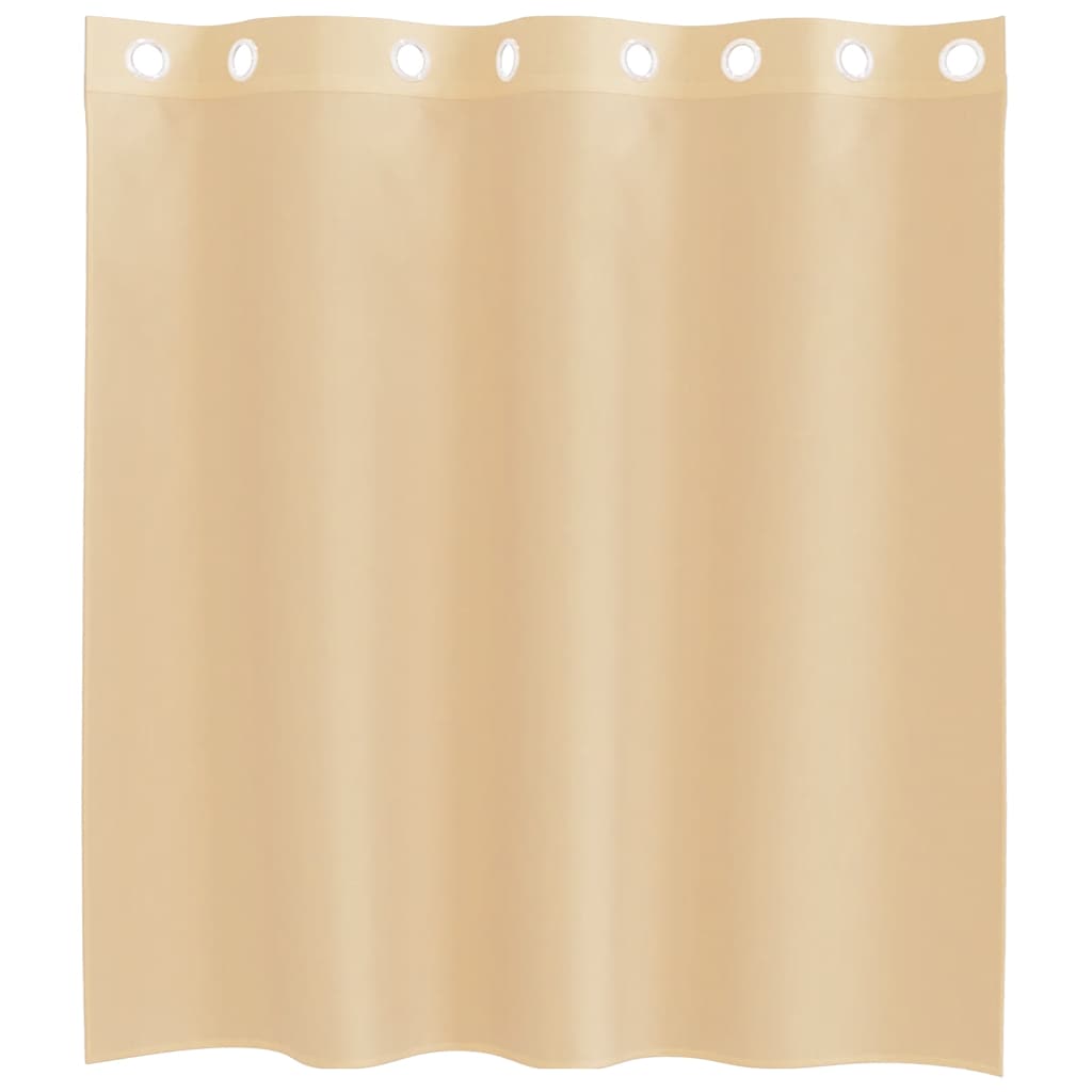 Voile Curtains with Grommets 2 pcs Sand
