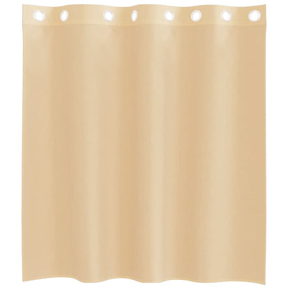 Voile Curtains with Grommets 2 pcs Sand