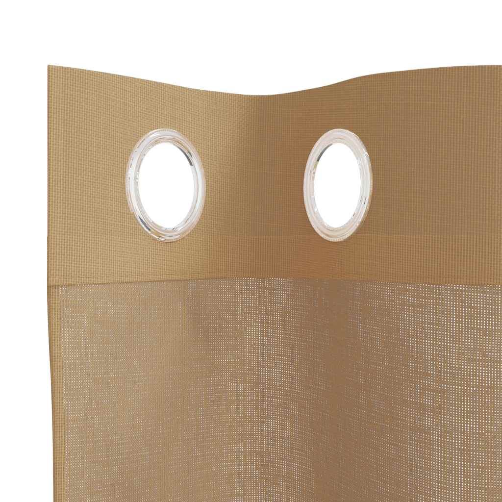 Voile Curtains with Grommets 2 pcs Sand