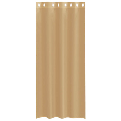 Voile Curtains with Grommets 2 pcs Sand