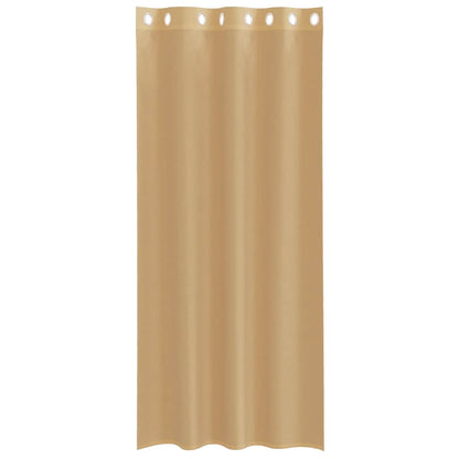Voile Curtains with Grommets 2 pcs Sand