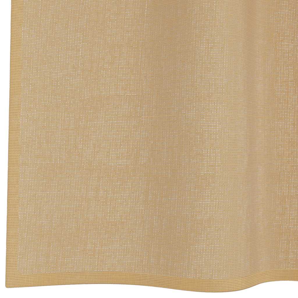 Voile Curtains with Grommets 2 pcs Sand