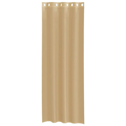 Voile Curtains with Grommets 2 pcs Sand