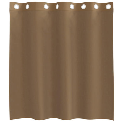 Voile Curtains with Grommets 2 pcs Light Brown