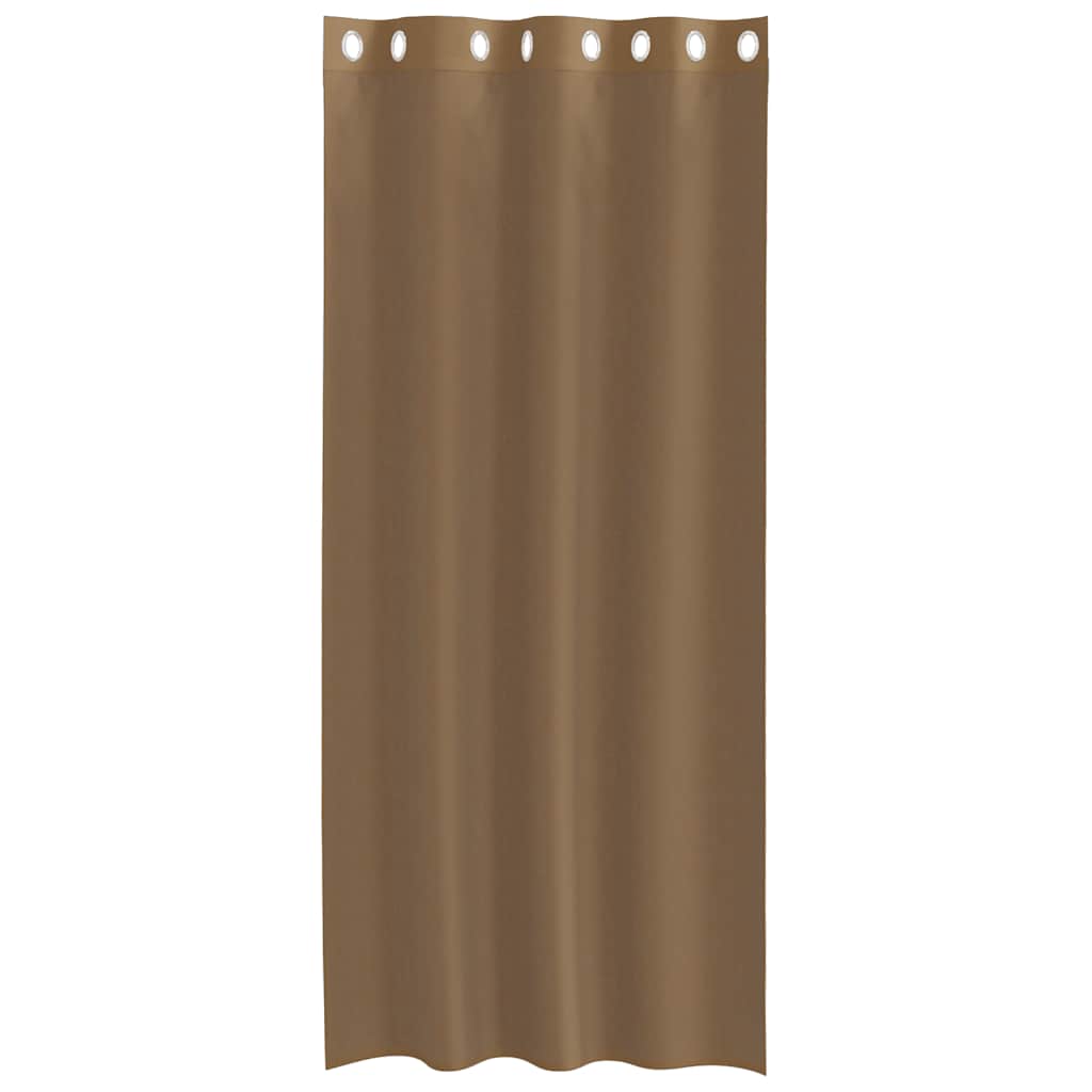 Voile Curtains with Grommets 2 pcs Light Brown