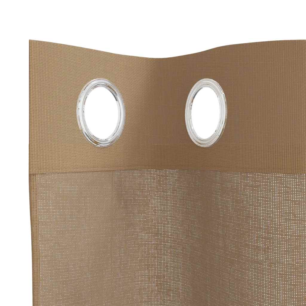 Voile Curtains with Grommets 2 pcs Light Brown