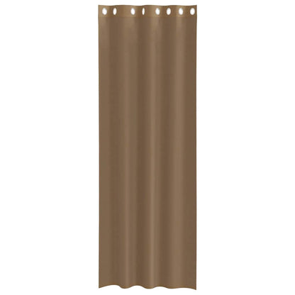 Voile Curtains with Grommets 2 pcs Light Brown