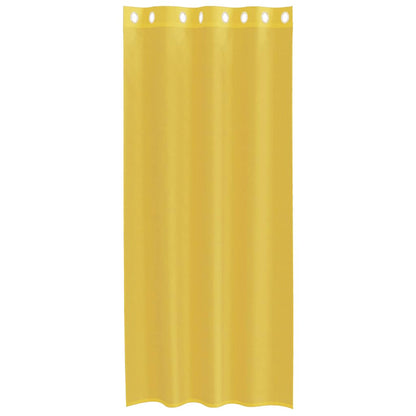 Voile Curtains with Grommets 2 pcs Yellow
