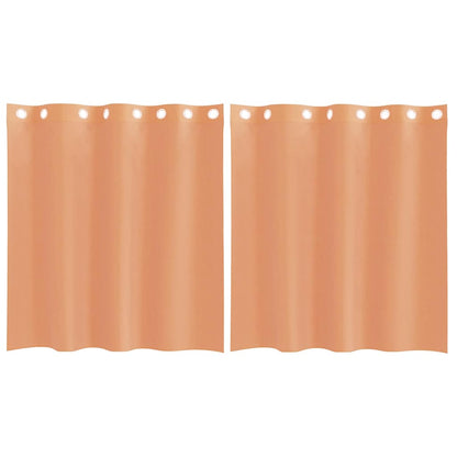 Voile Curtains with Grommets 2 pcs Terracotta