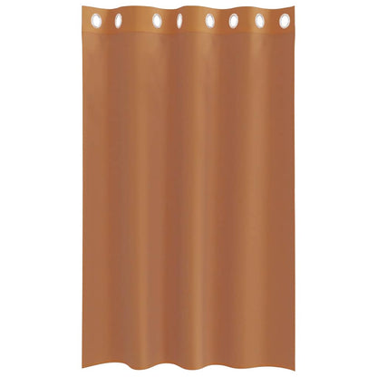 Voile Curtains with Grommets 2 pcs Terracotta