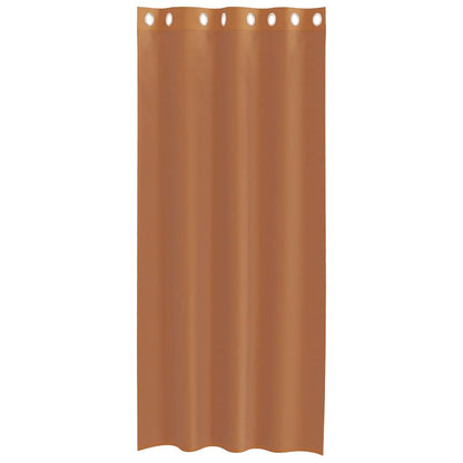 Voile Curtains with Grommets 2 pcs Terracotta