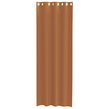 Voile Curtains with Grommets 2 pcs Terracotta