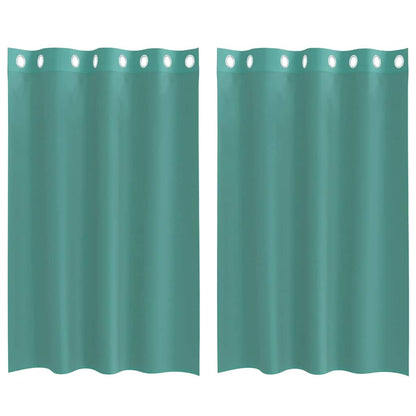 Voile Curtains with Grommets 2 pcs Turquoise