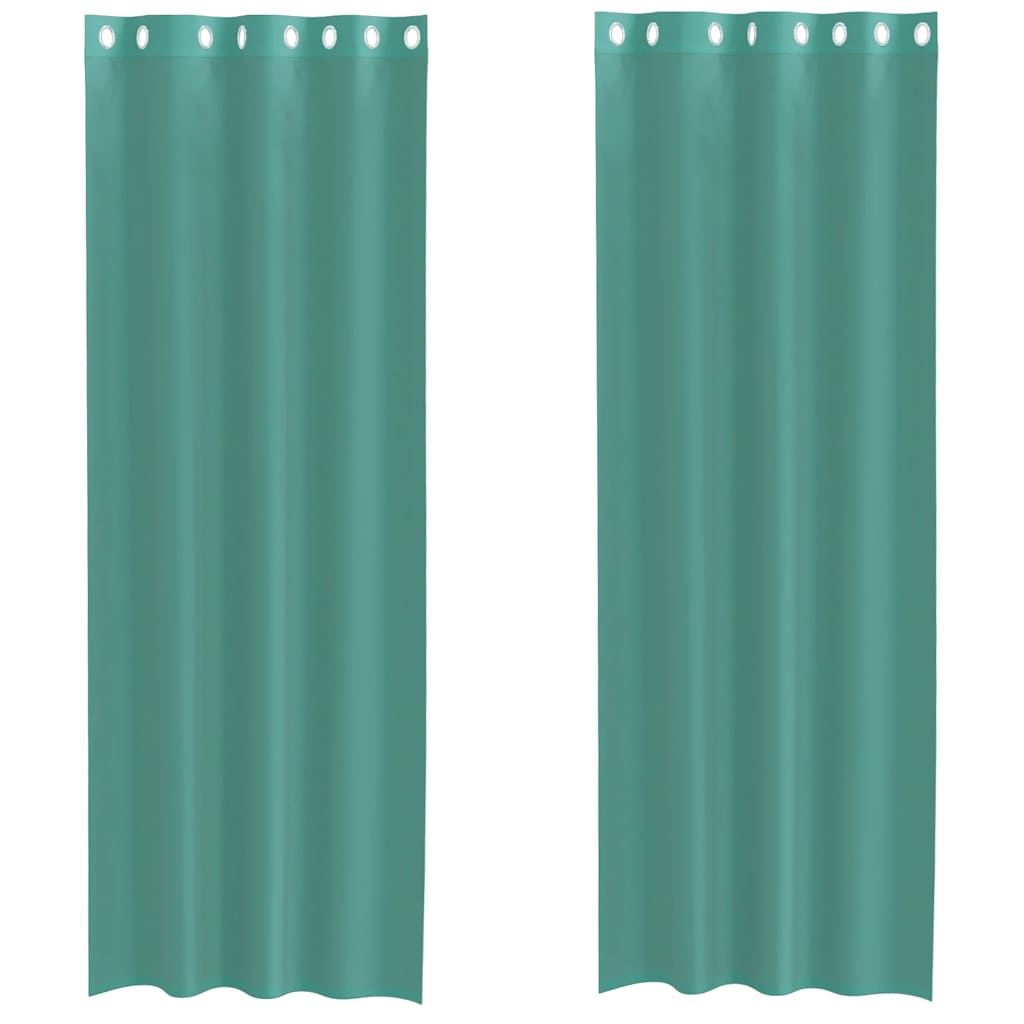 Voile Curtains with Grommets 2 pcs Turquoise