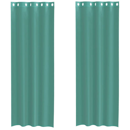 Voile Curtains with Grommets 2 pcs Turquoise