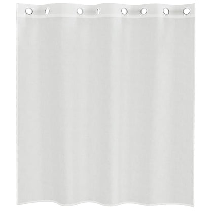 Voile Curtains with Grommets 2 pcs White
