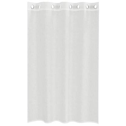 Voile Curtains with Grommets 2 pcs White