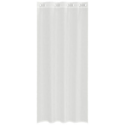 Voile Curtains with Grommets 2 pcs White
