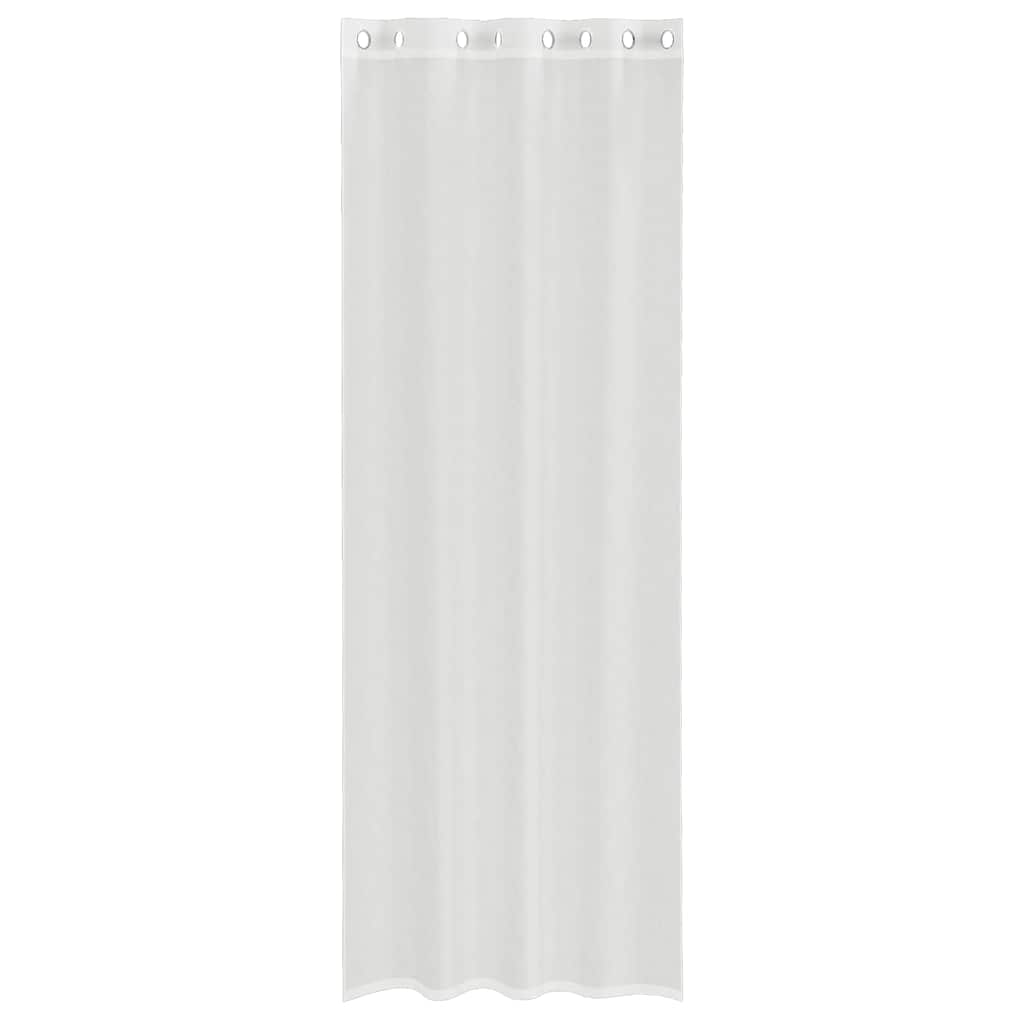 Voile Curtains with Grommets 2 pcs White