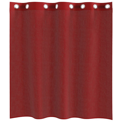 Voile Curtains with Grommets 2 pcs Wine Red