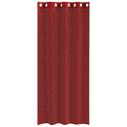 Voile Curtains with Grommets 2 pcs Wine Red