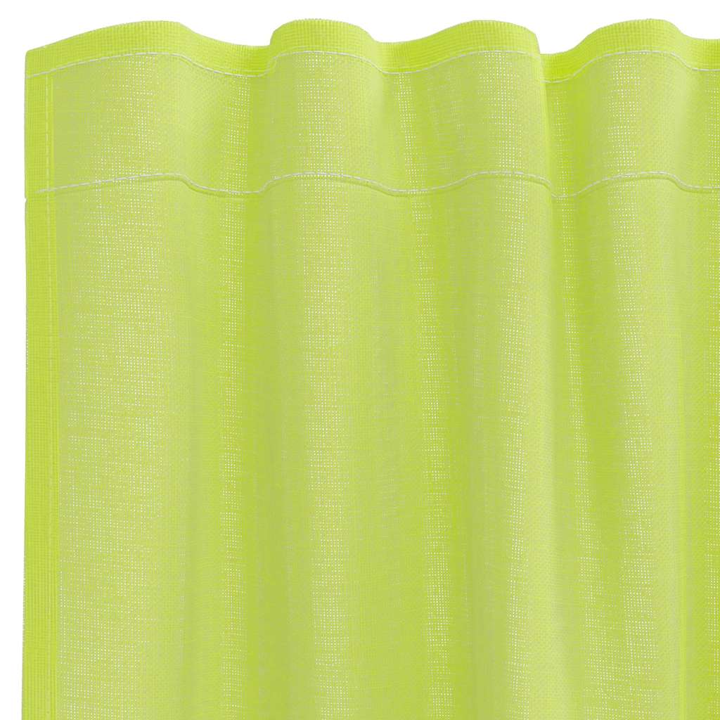 Voile Curtains with Rod Pockets 2 pcs Apple Green