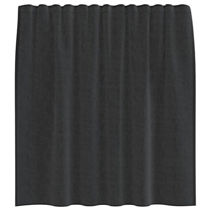 Voile Curtains with Rod Pockets 2 pcs Black