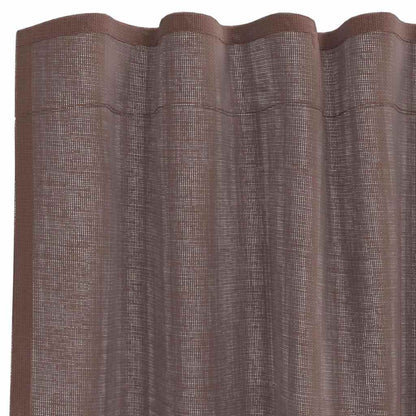 Voile Curtains with Rod Pockets 2 pcs Brown