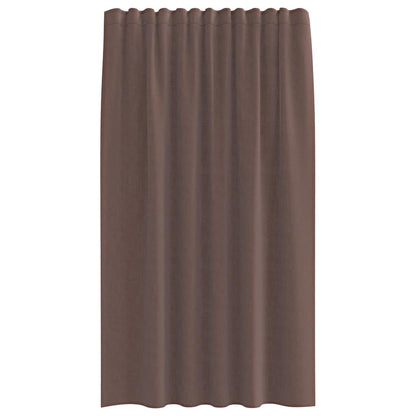 Voile Curtains with Rod Pockets 2 pcs Brown