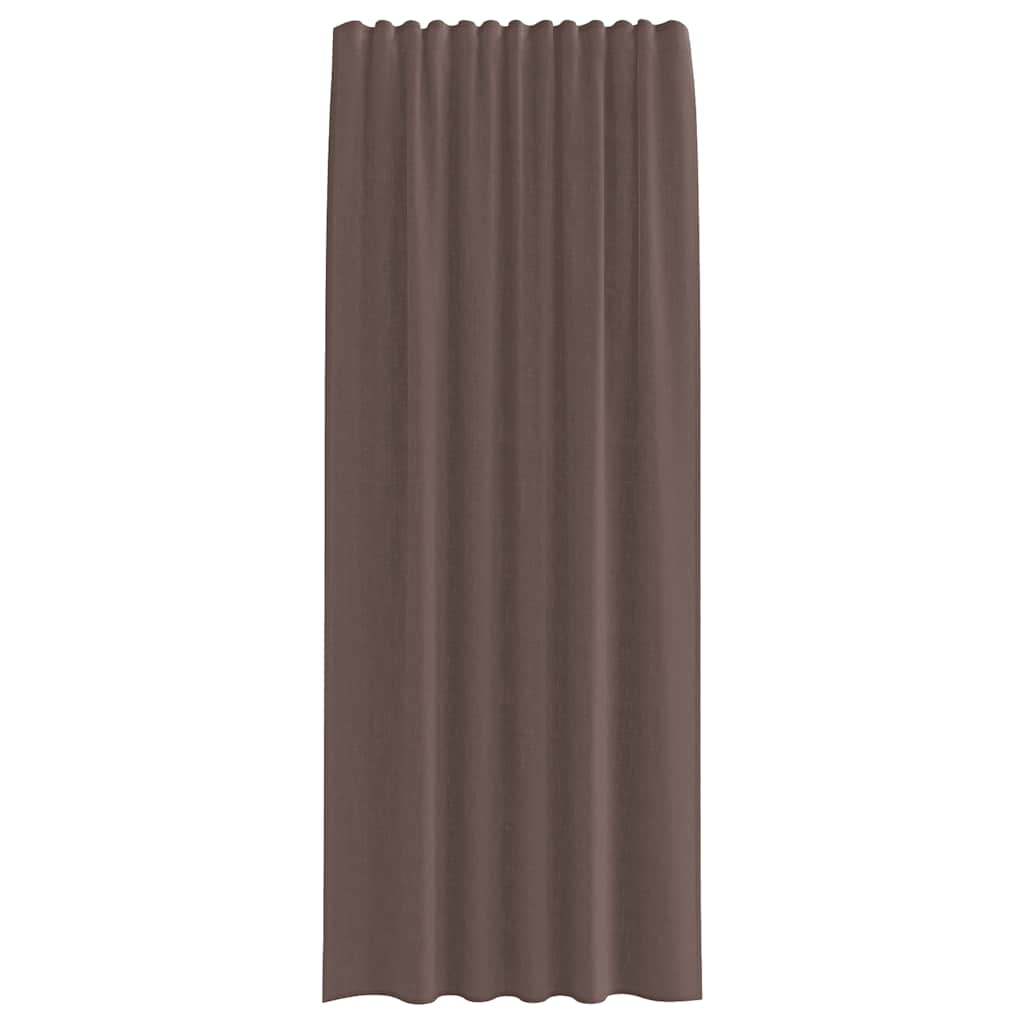 Voile Curtains with Rod Pockets 2 pcs Brown