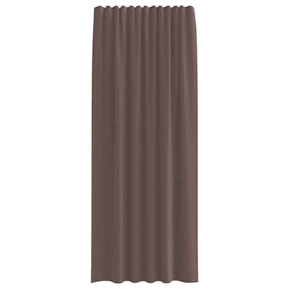 Voile Curtains with Rod Pockets 2 pcs Brown