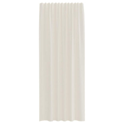Voile Curtains with Rod Pockets 2 pcs Cream