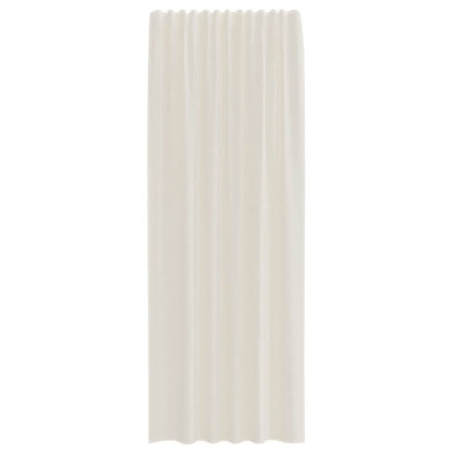 Voile Curtains with Rod Pockets 2 pcs Cream