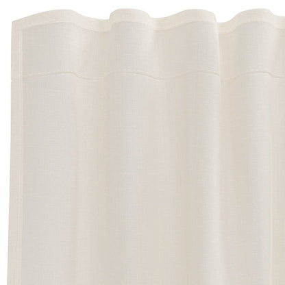 Voile Curtains with Rod Pockets 2 pcs Cream