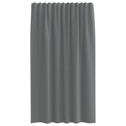 Voile Curtains with Rod Pockets 2 pcs Dark Grey