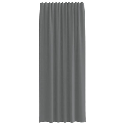 Voile Curtains with Rod Pockets 2 pcs Dark Grey