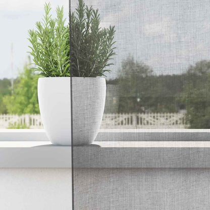 Voile Curtains with Rod Pockets 2 pcs Dark Grey