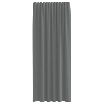 Voile Curtains with Rod Pockets 2 pcs Dark Grey