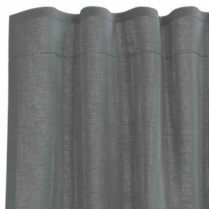 Voile Curtains with Rod Pockets 2 pcs Dark Grey