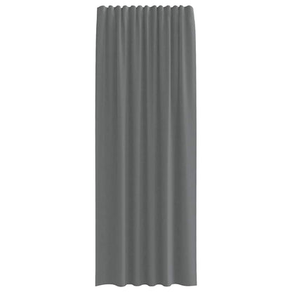 Voile Curtains with Rod Pockets 2 pcs Dark Grey