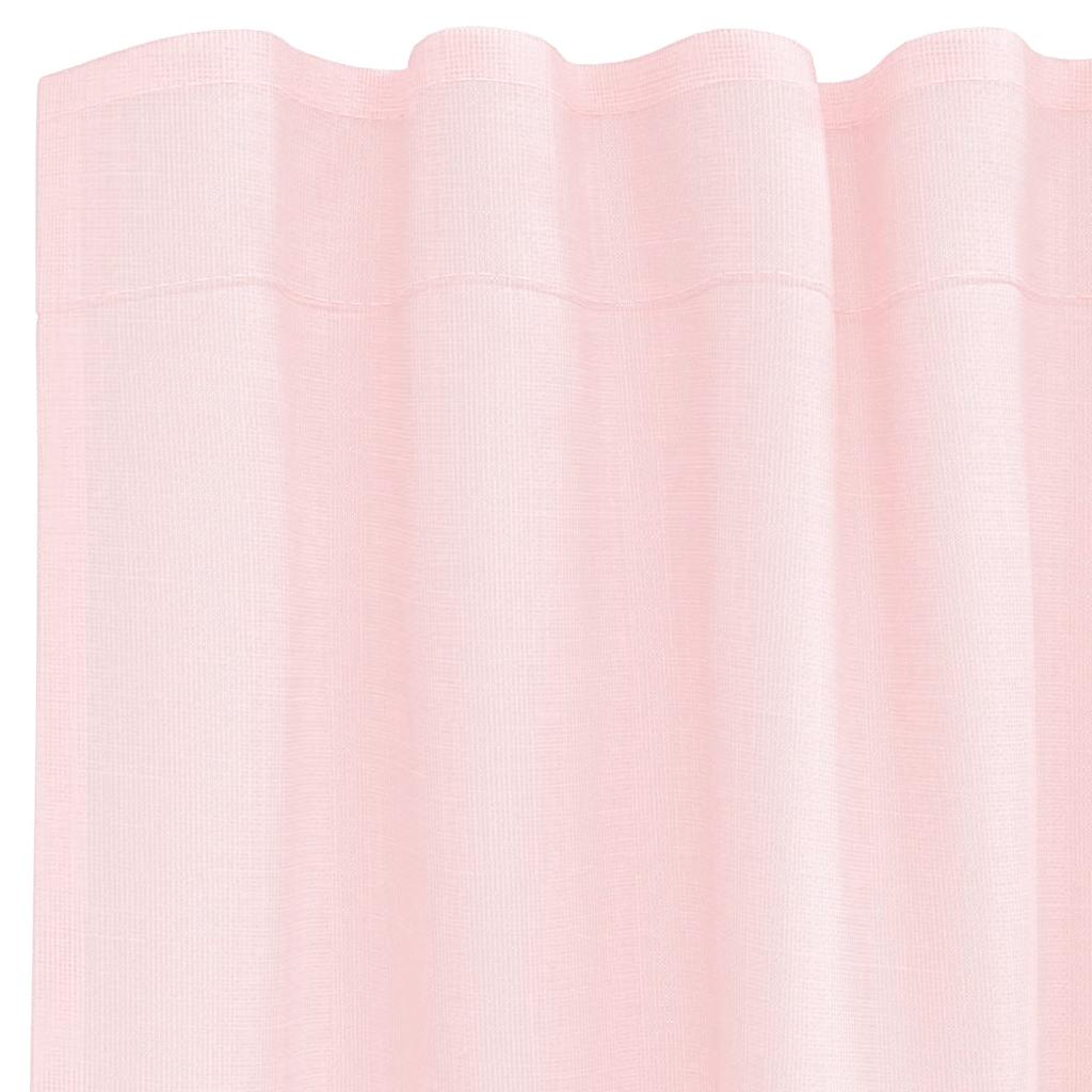 Voile Curtains with Rod Pockets 2 pcs Light Pink