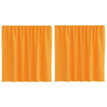 Voile Curtains with Rod Pockets 2 pcs Orange