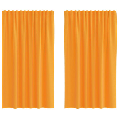 Voile Curtains with Rod Pockets 2 pcs Orange