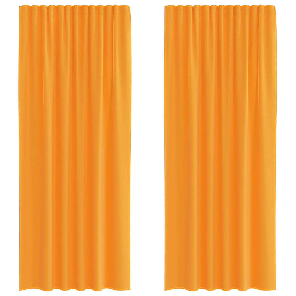Voile Curtains with Rod Pockets 2 pcs Orange