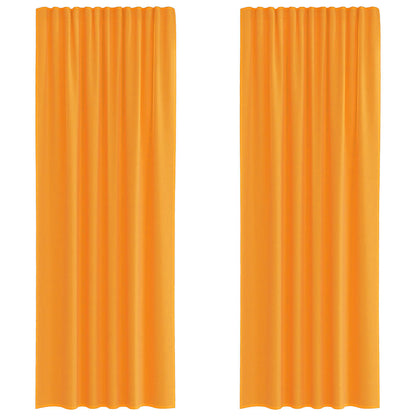 Voile Curtains with Rod Pockets 2 pcs Orange