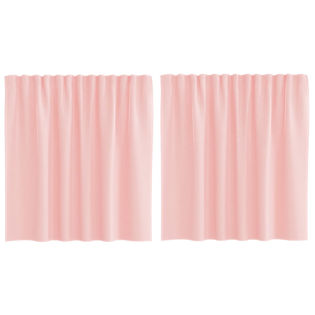 Voile Curtains with Rod Pockets 2 pcs Pink