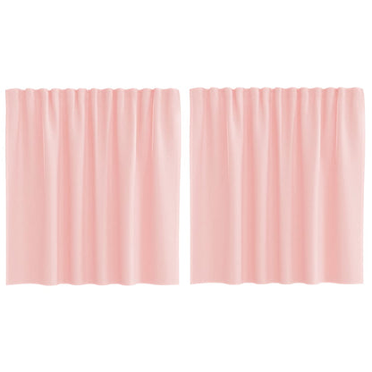 Voile Curtains with Rod Pockets 2 pcs Pink
