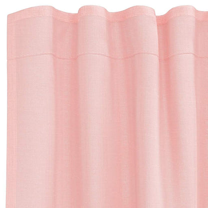 Voile Curtains with Rod Pockets 2 pcs Pink