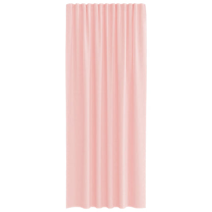 Voile Curtains with Rod Pockets 2 pcs Pink